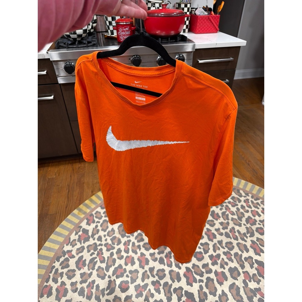 THE NIKE TEE DRI FIT‎ ATHLETIC TEE T SHIRT Mens XL Orange